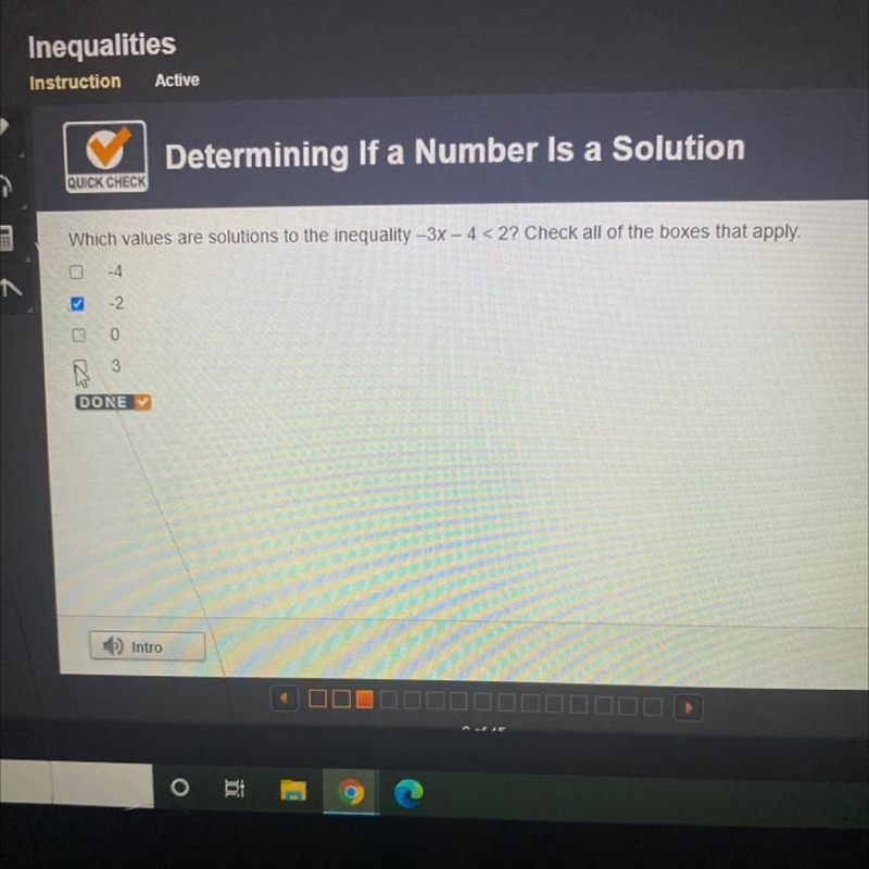 AcuveDetermining If a Number Is a SolutionQUICK CHECKWhich values are solutions to-example-1