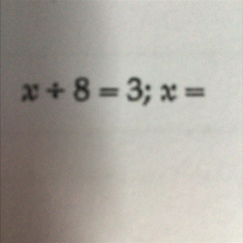 What is the answer to X /8 = 3; x =-example-1