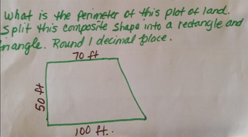 Would to ask question about composite shape perimeter. Having trouble sending drawing-example-1