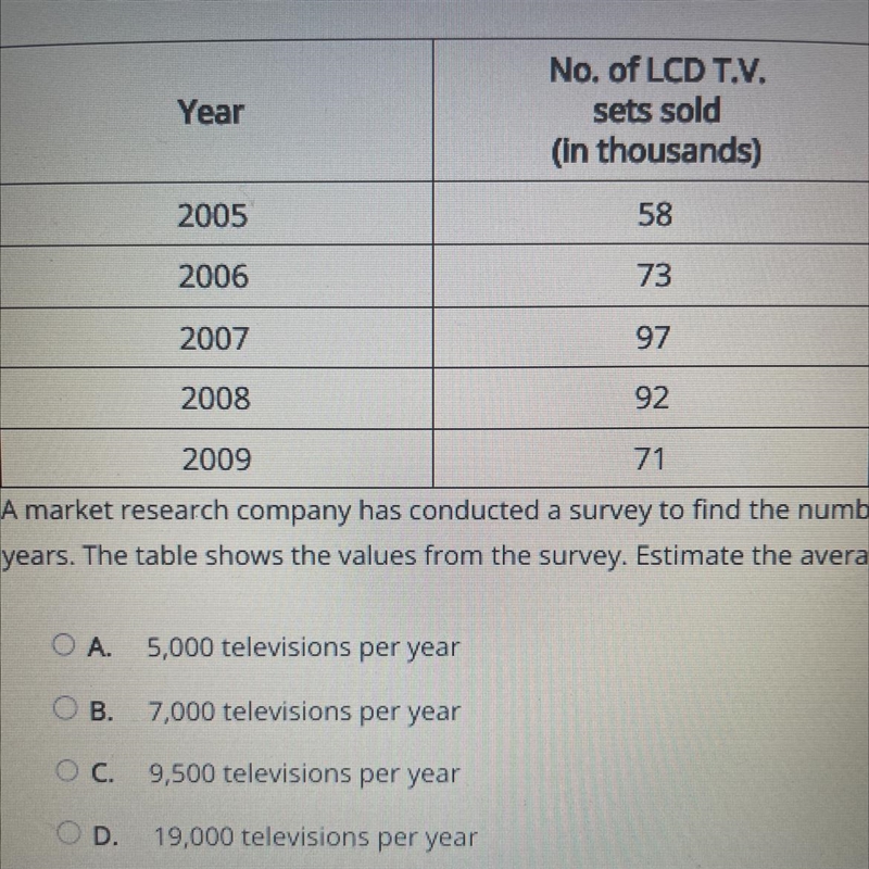 a market research company has conducted a survey to find the number of lcd television-example-1