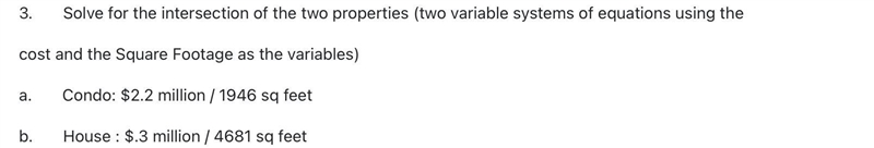 3. Solve for the intersection of the two properties (two variable systems of equations-example-1