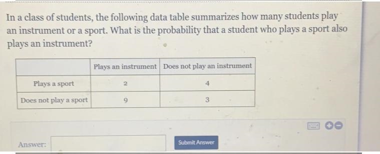 In a class of students, the following data table summarizes how many students playan-example-1