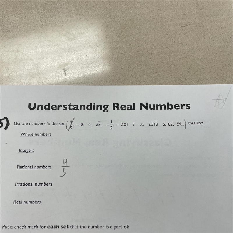 classify the numbers in the image to be either a whole number integer rational number-example-1