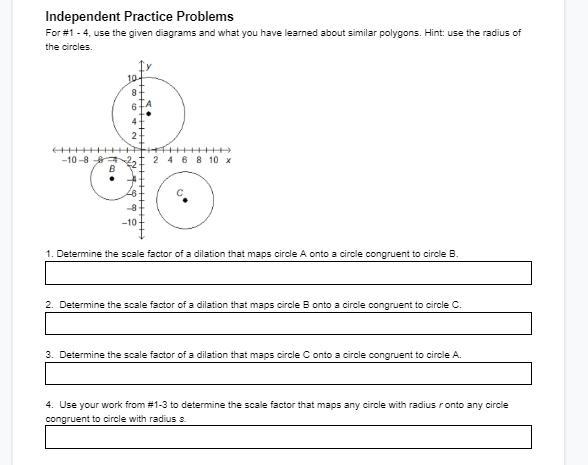 For #1 - 4, use the given diagrams and what you have learned about similar polygons-example-1