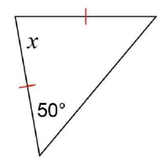 Find the value of x in the triangle.-example-1