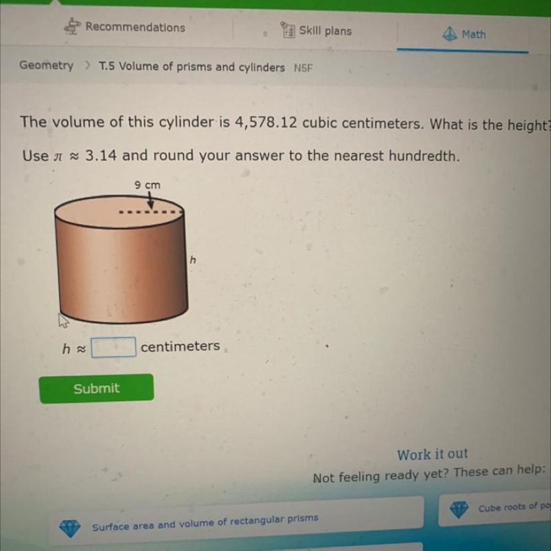 What is the height 3.14 round your answer to the nearest hundreth-example-1