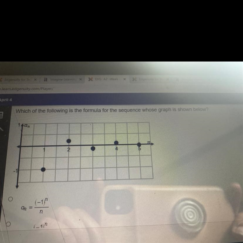 Which of the following is the formula for the sequence whose grap14an42-example-1