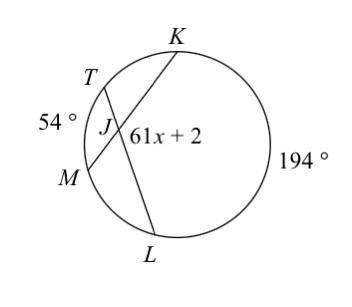 Solve for X. Assume that lines which appeared tangent are tangent.-example-1