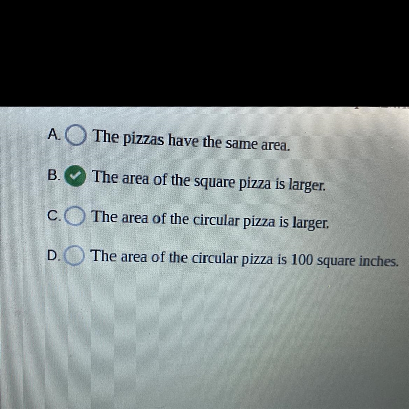 Hunter has a choice between 2 pizzas: a circular pizza with a 10-inch diameter, and-example-1