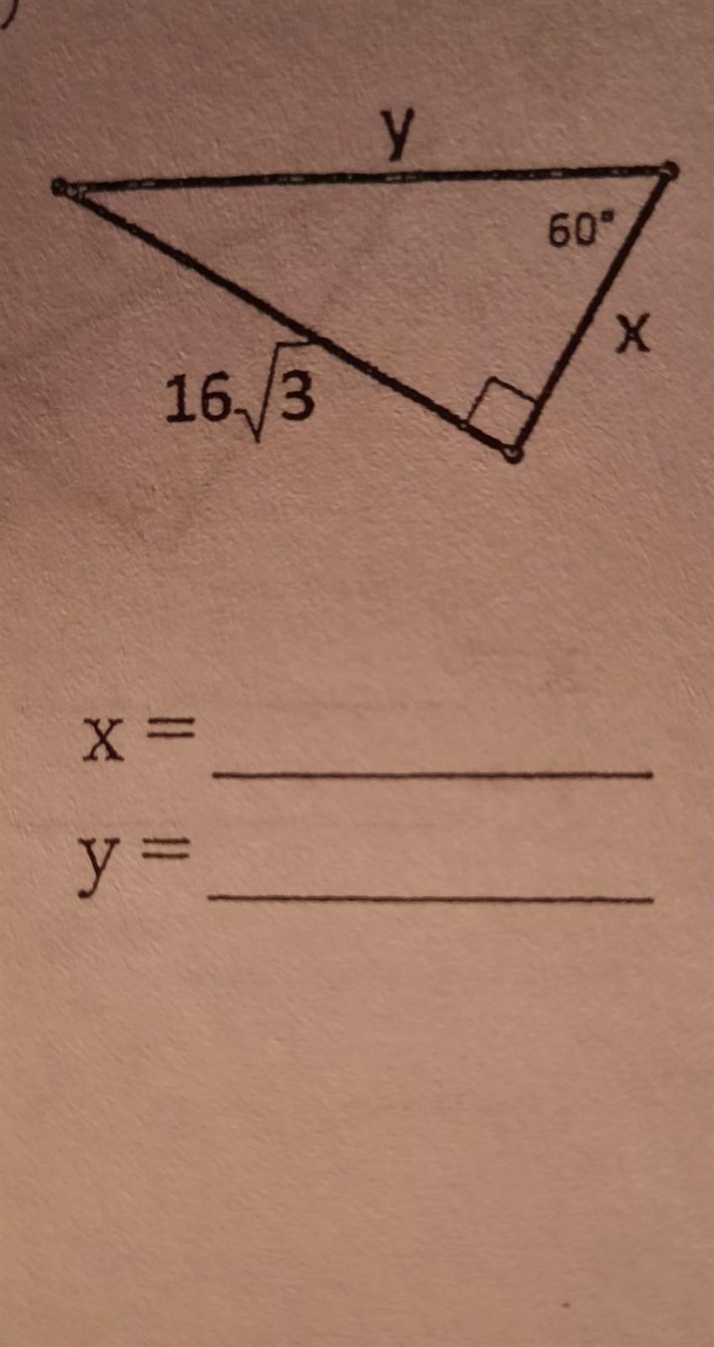 I'm confused on how to set this up. the unit is on Trigonometry and Right Triangles-example-1