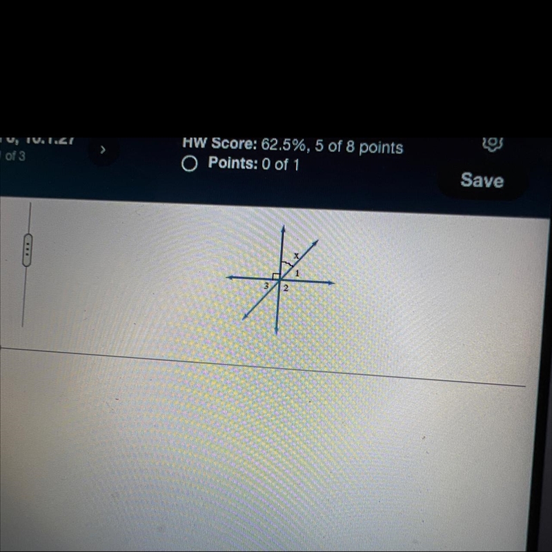 If x = 24°, find the measures of angles 1, 2, and 3.-example-1