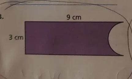 Find the area of the composite figure shown to the nearest half unit using 3.14 for-example-1