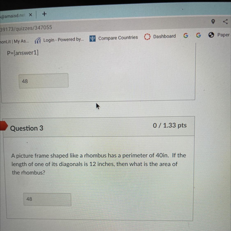 Can I get help finding the area of question 3 please-example-1