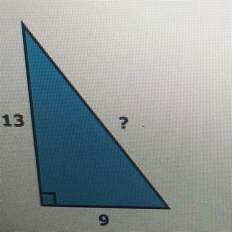 What is the length of the missing side of this triangle? 13 ? 9 A 250 В 22 С 15.81-example-1