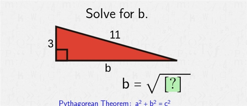 Pythagorean theorem with a unknown leg-example-1