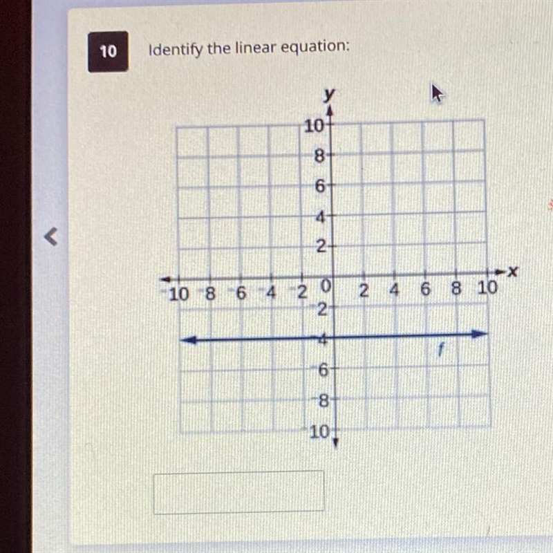 Identify the linear equation (This equation thing uses the y=MX+b equation)-example-1