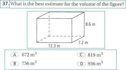 What is the best estimated volume of the figure? can anyone solve this for me with-example-1