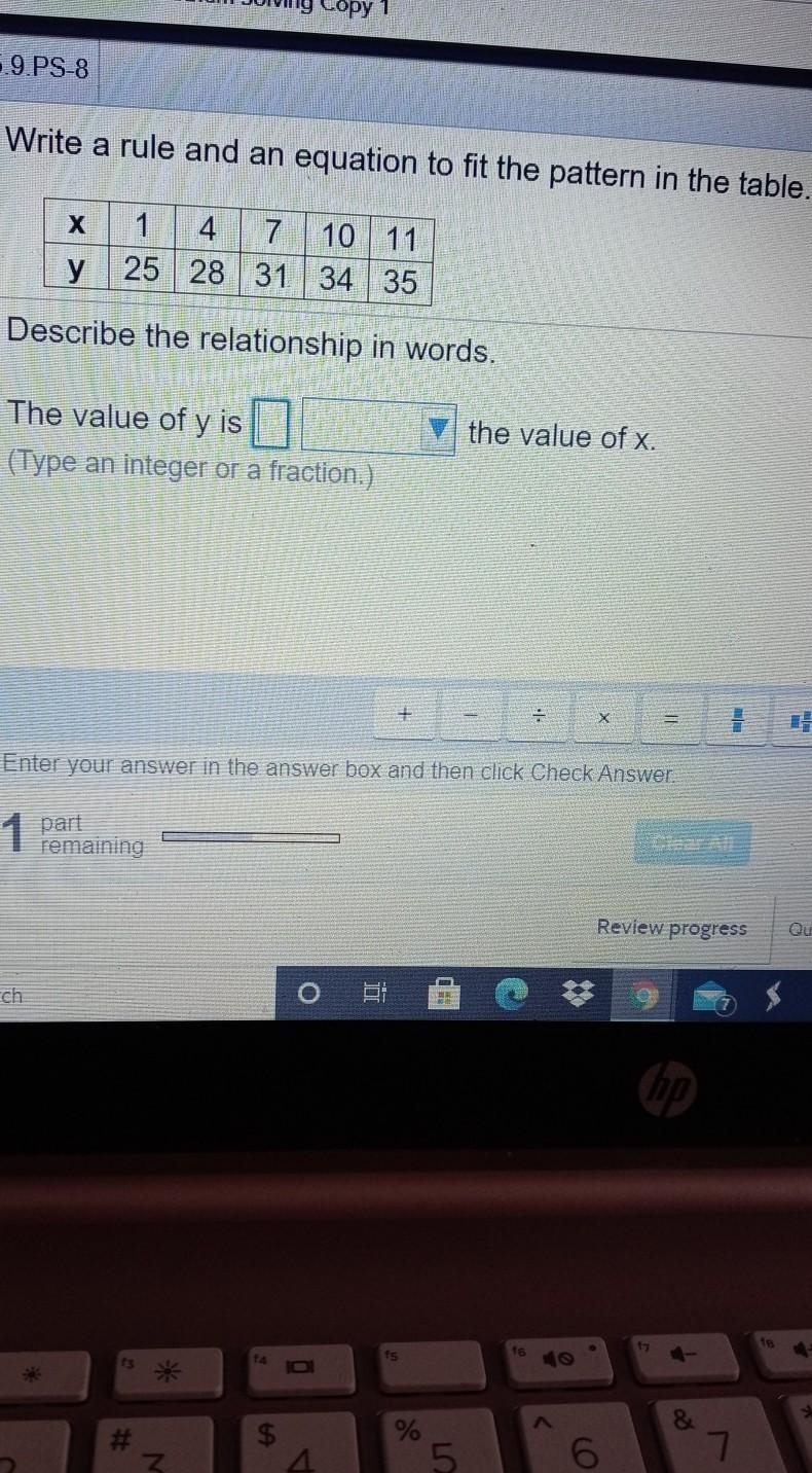 Write ba rule and an equation to fit the pattern in the table.-example-1