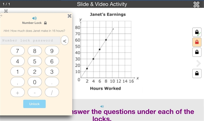 PLS HELP ME ANSWER THIS! 25 POINTS! How much does Janet make in 16 hours?-example-1