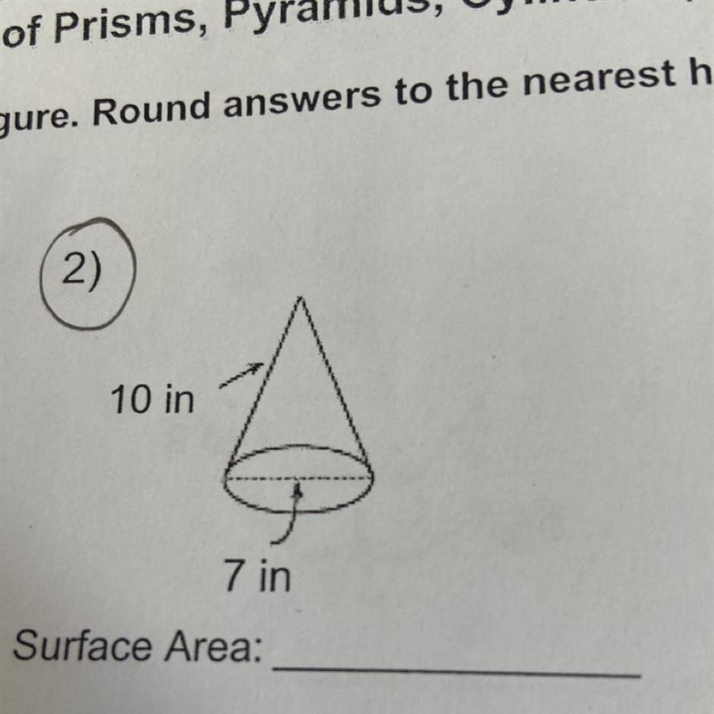 I need to know the surface areas of this cone.-example-1