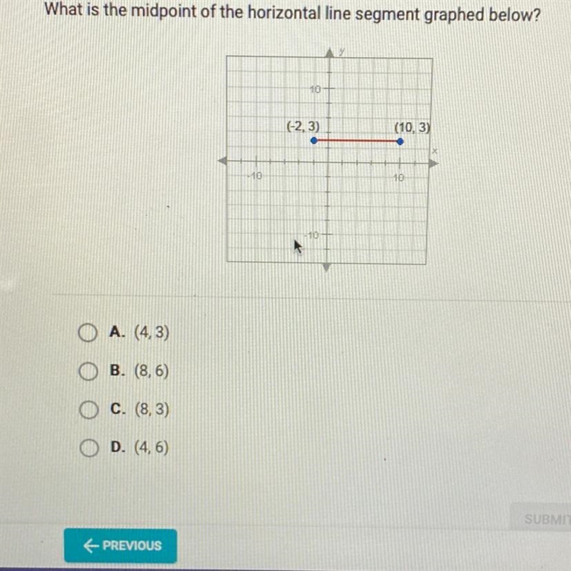 Help me please What is the midpoint of the horizontal line segment graphed below? A-example-1