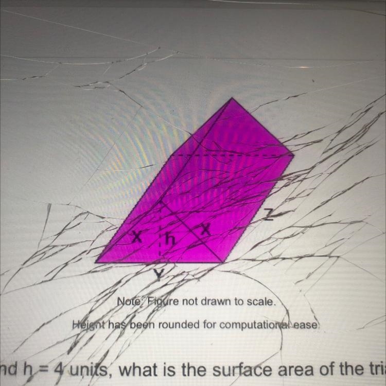 If X = 7 units, Y = 11 units, Z = 14, and H = 4 units, what is the surface area of-example-1