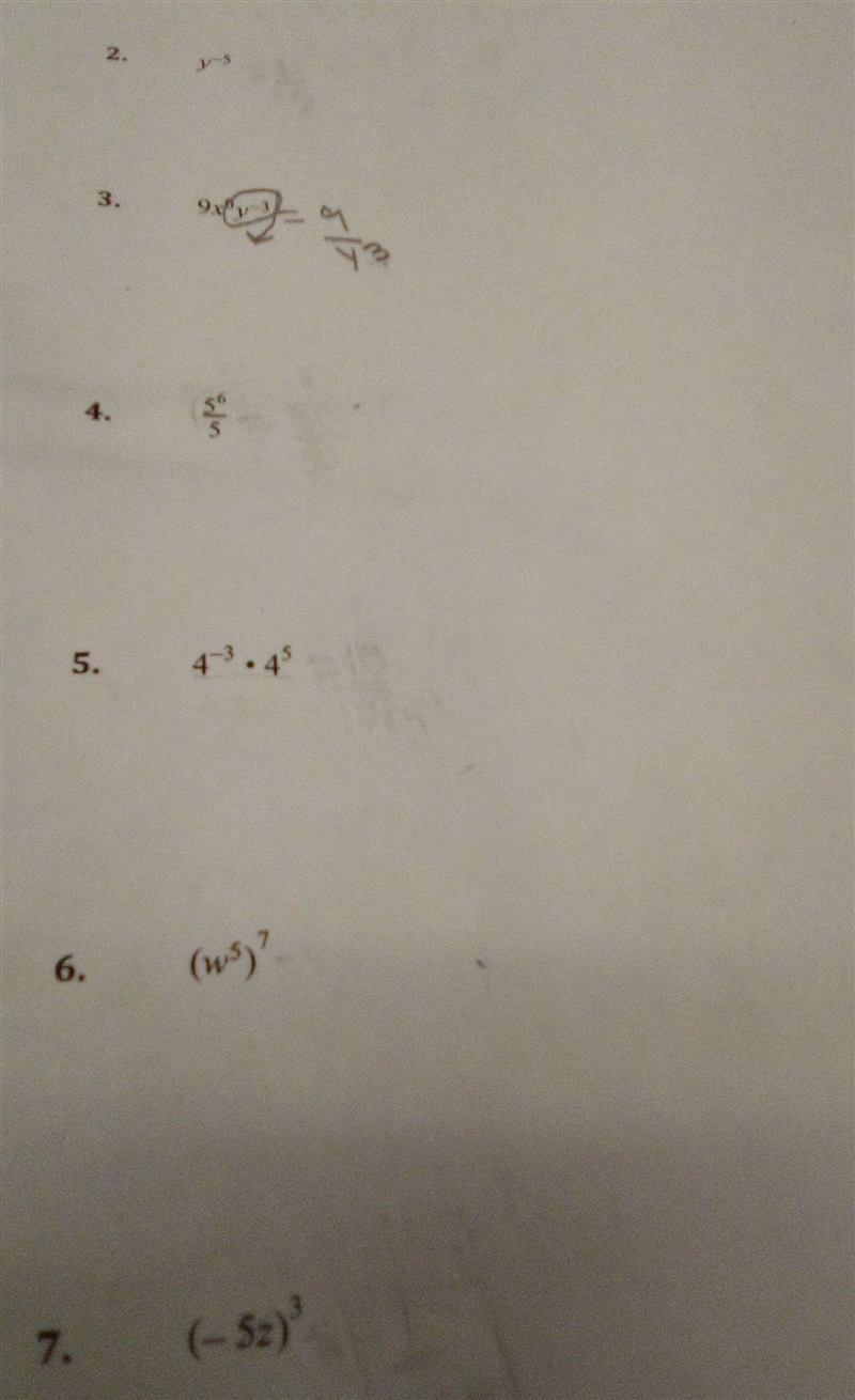 Simply the expression. write your answers using only positive exponents.-example-1