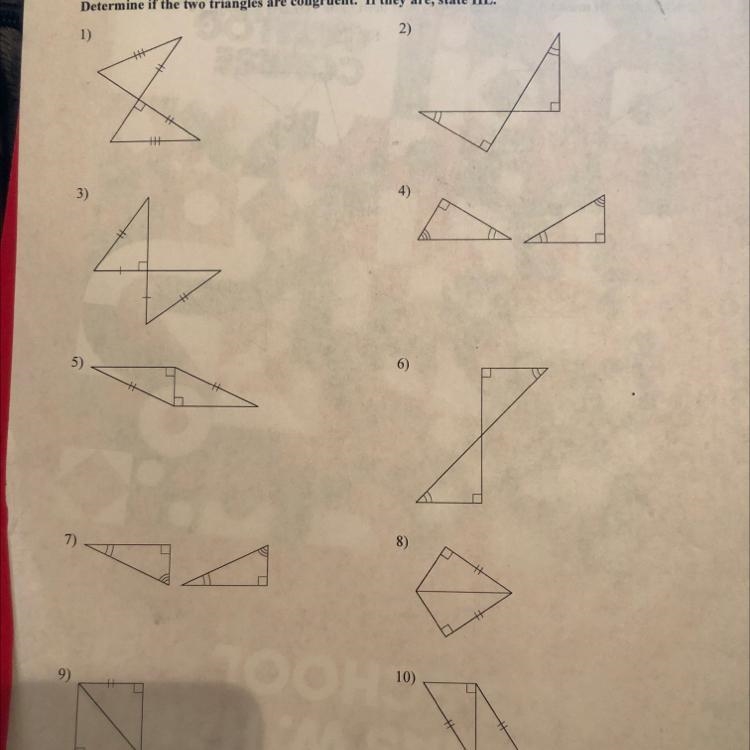 This is “state HL triangle congruence” 10th grade geometry and I have NO IDEA how-example-1