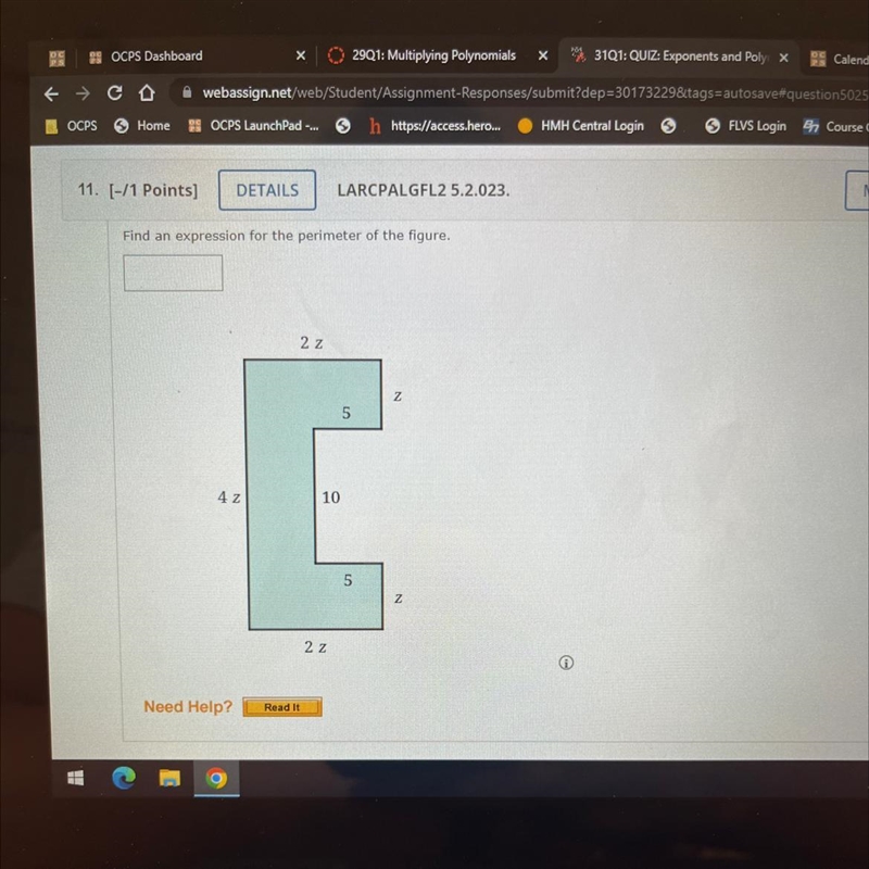 Find an expression for the perimeter of the figure.-example-1