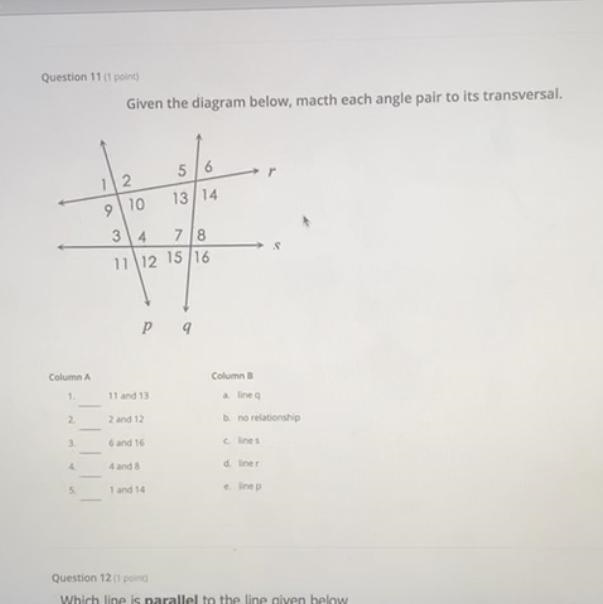 1. 11 and 132. 2 and 123. 6 and 164. 4 and 85. 1 and 14.-example-1