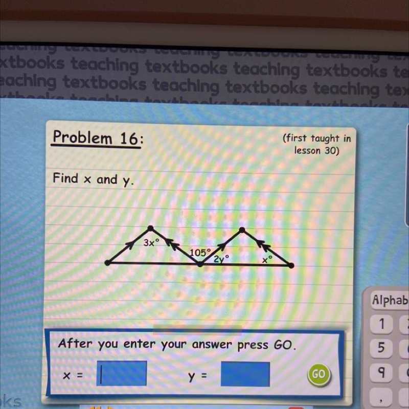 Find x and y ! pls help giving 50 points !!-example-1