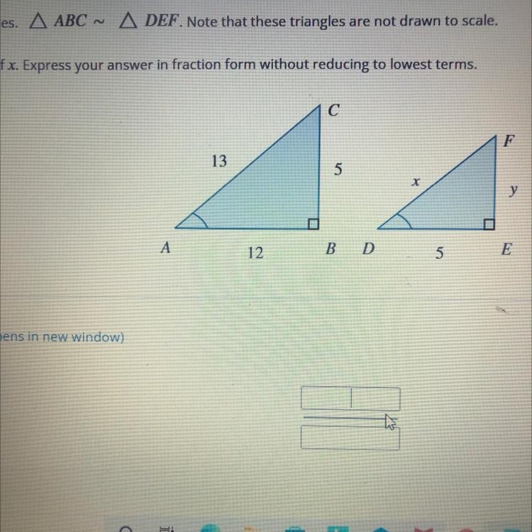 What is x . ABC~ DEF-example-1