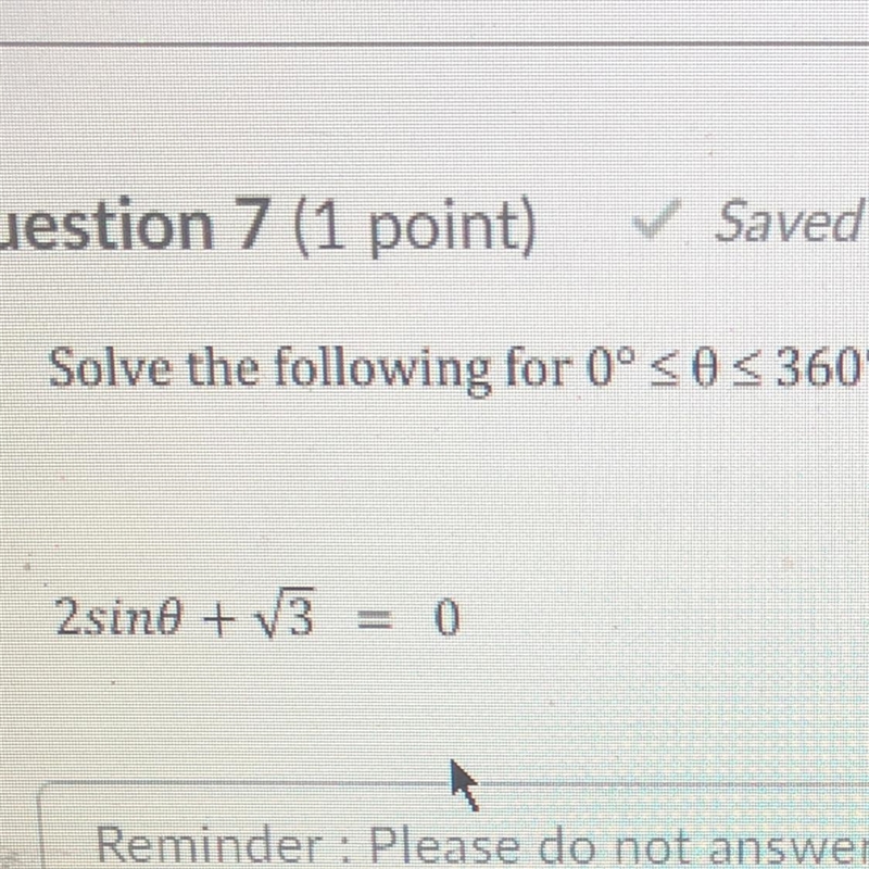 If 2sin theta = √3, (0° < theta <90° ), then find the value of theta-example-1