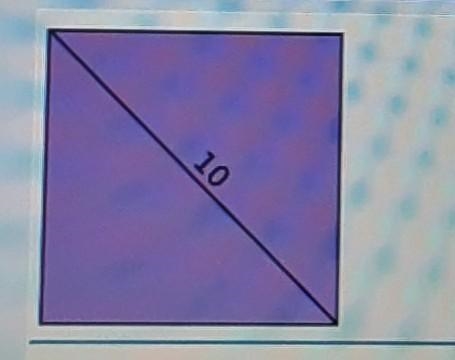 A diagonal of a square measures 10 units. What is the length of one of its sides?-example-1