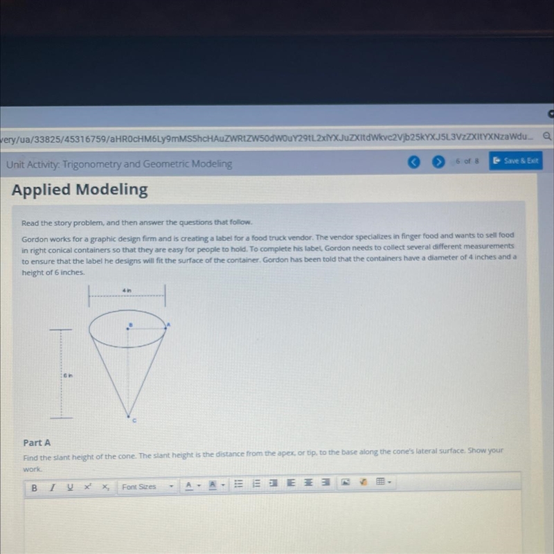 Read the story problem, and then answer the questions that follow.Gordon works for-example-1