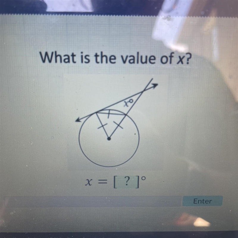 What is the value of x? to x = [? ]°-example-1