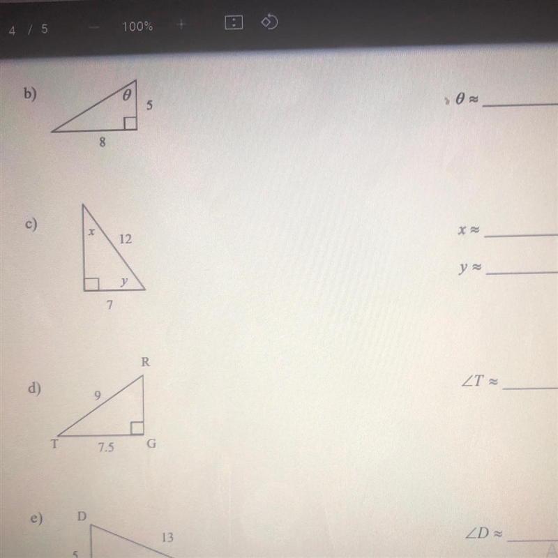 Find the indiciated angle and round the answer to the nearest hundredth Question b-example-1