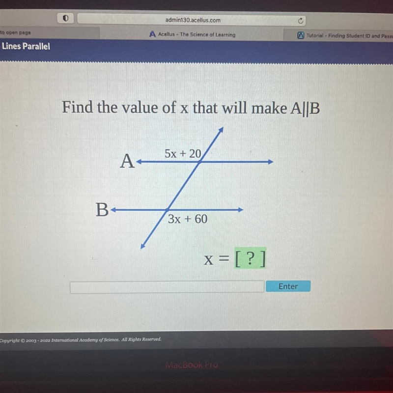 Find the value of x that will make A||Bx =-example-1