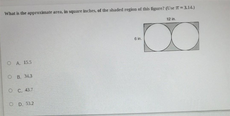 What is the approximate area of the shaded region of this figure?-example-1