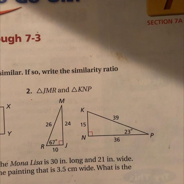 Determine whether the two polygrams are similar. If so write the similarities ratio-example-1