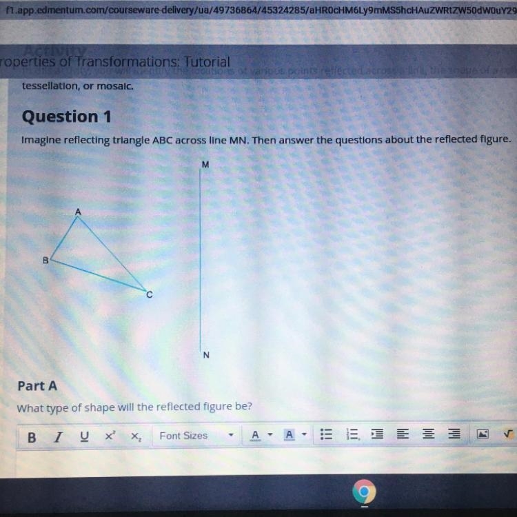 Imagine reflecting triangle ABC across line MN. Then answer the questions about the-example-1