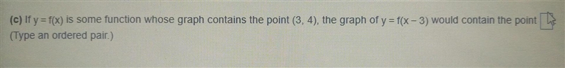 If Y=f(x) is some functions whose graph contains the points (3,4), the graph of y-example-1