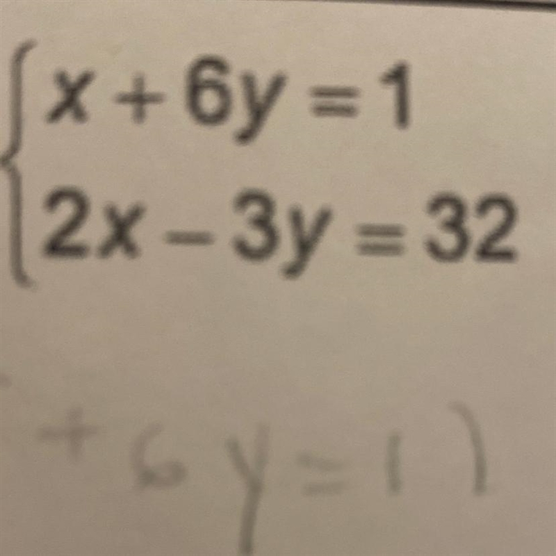 I got the answer for y which is y=-2 but can’t get the answer for y keep on trying-example-1