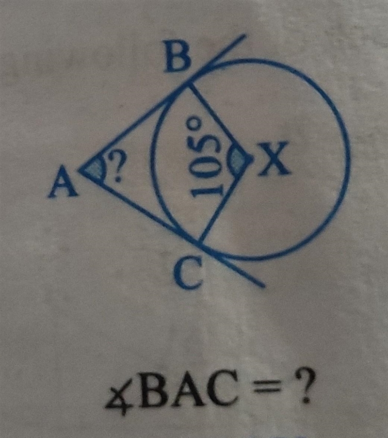 Find the value of angle BAC​-example-1