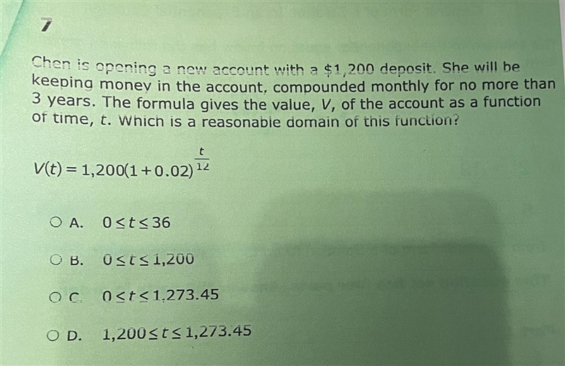 Chen is opening a new account with a $1,200 deposit. She will be keeping money in-example-1