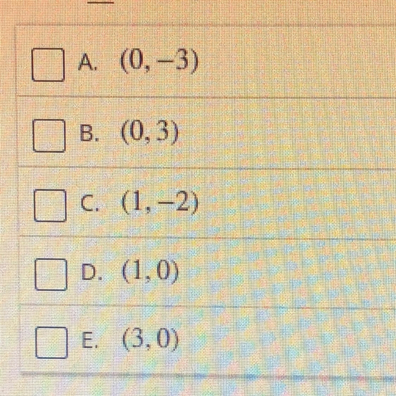 Choose all of the points where the graphs of the line y = x - 3 and the circle (x-example-1