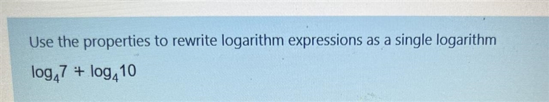 Use the properties of logarithms to rewrite the following expression as a single logarithm-example-1