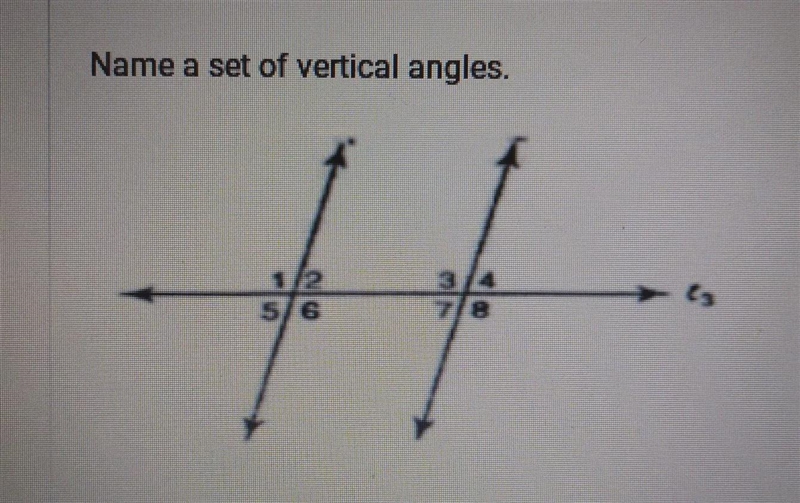 A. angles 4 and 6B. angle 2 and 4C. Angles 4 and 8D. Angles 4 and 7-example-1