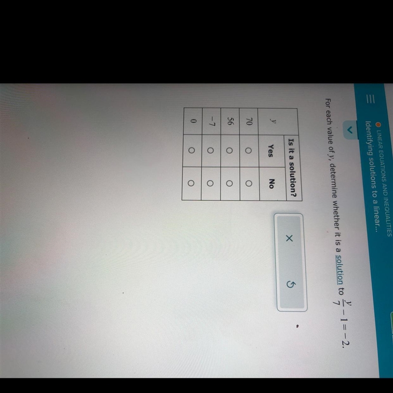 Pre algebra pick a yes or no-example-1