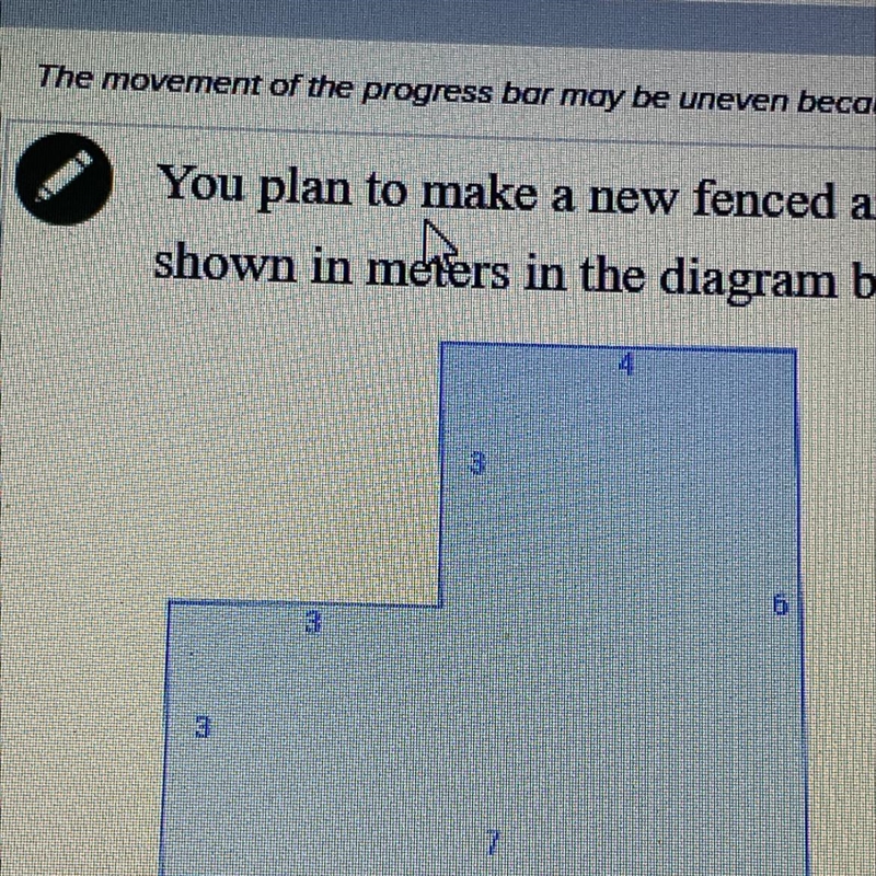 You plan to make a new fenced area in your back yard for your dog. The length of each-example-1